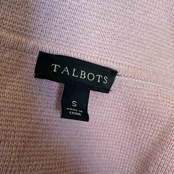 Talbots Merino Wool Blend Sweater Coat Blazer Jacket Patch Pocket Open Cardigan - Picture 6 of 7